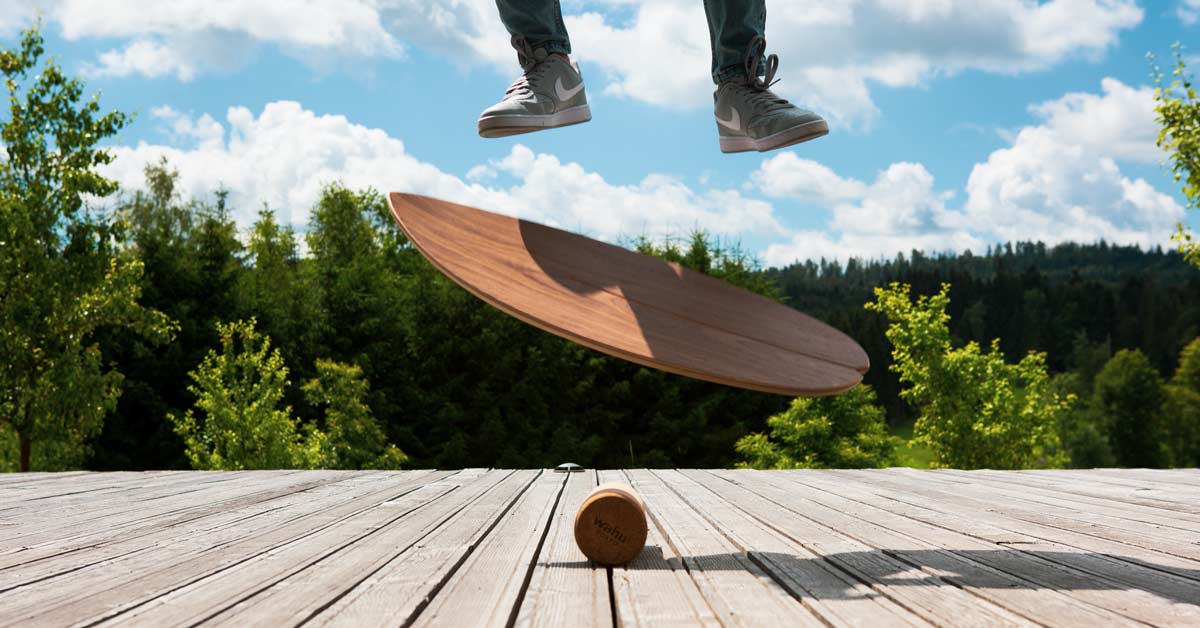 Balansbord kopen van echt hout – wahuboard.com